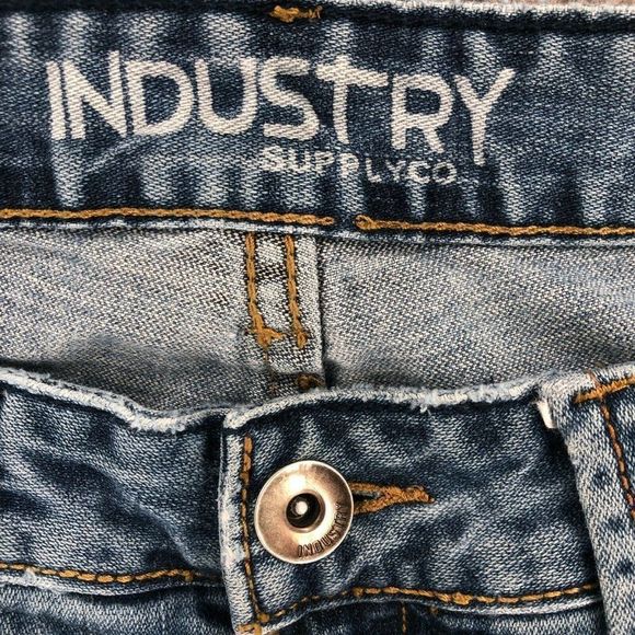 Industry Supply co Mens Jeans Blue Size 34x34 Denim Distressed Relaxed Straight - Picture 10 of 12